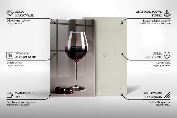 Tagliere in vetro Vetro e uva