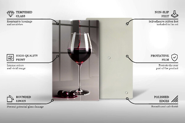 Tagliere in vetro Vetro e uva