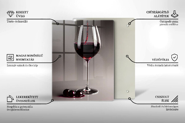 Tagliere in vetro Vetro e uva