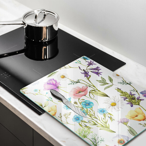 Tagliere in vetro Illustrazione dei fiori