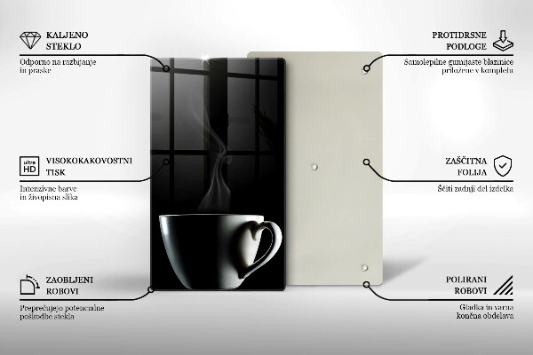 Tagliere in vetro Una tazza di tè