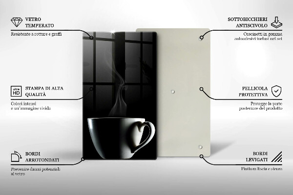 Tagliere in vetro Una tazza di tè