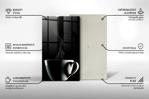 Tagliere in vetro Una tazza di tè