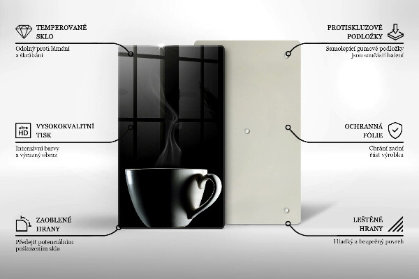 Tagliere in vetro Una tazza di tè