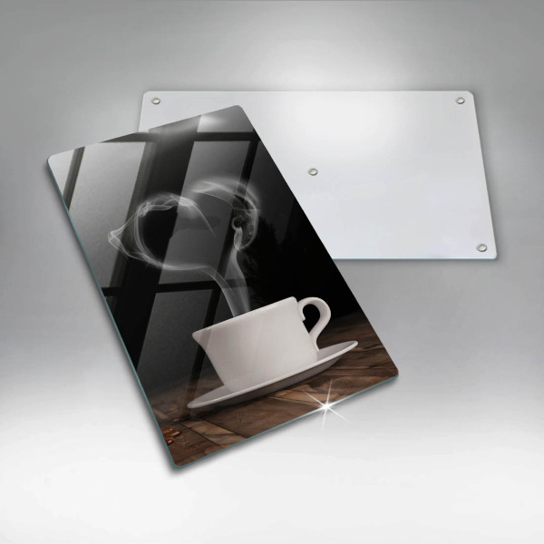 Tagliere in vetro Cuore della tazza di caffè