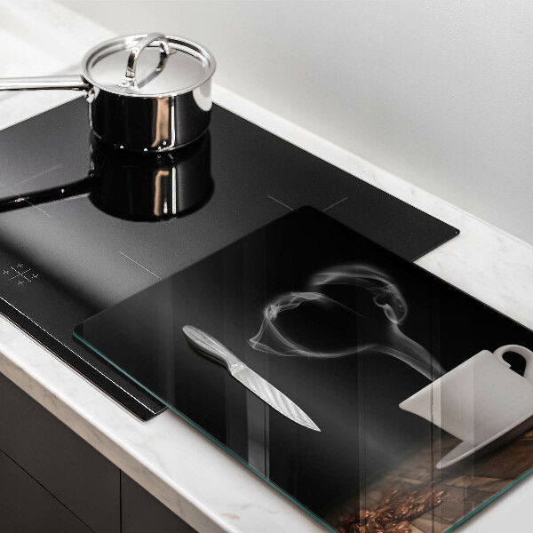 Tagliere in vetro Cuore della tazza di caffè