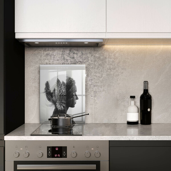 Tagliere in vetro Donna e foresta