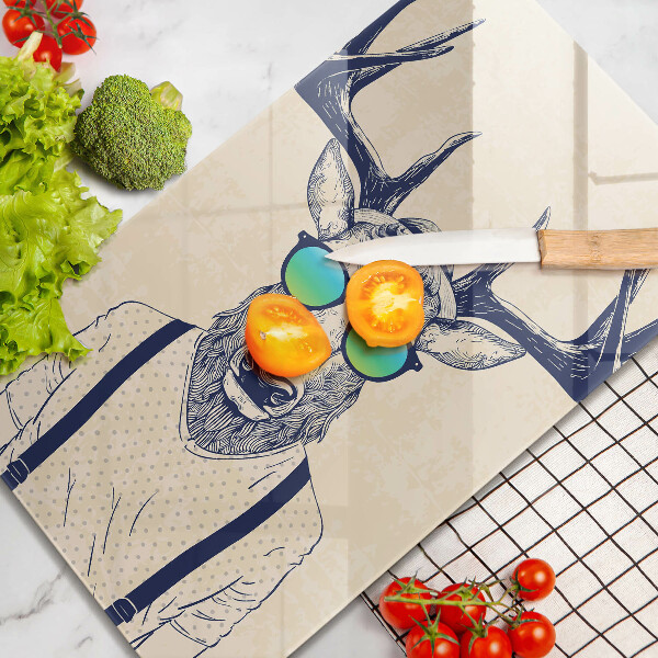 Tagliere in vetro Illustrazione dell'uomo dei cervi