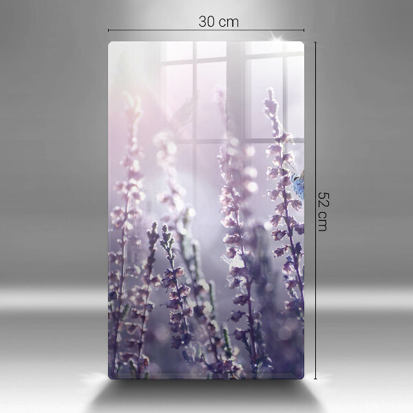 Tagliere in vetro Fiori di campo e farfalle