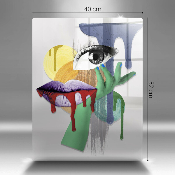 Tagliere in vetro Collage astratto di arte