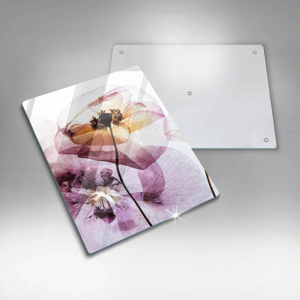 Tagliere in vetro Fiori delicati