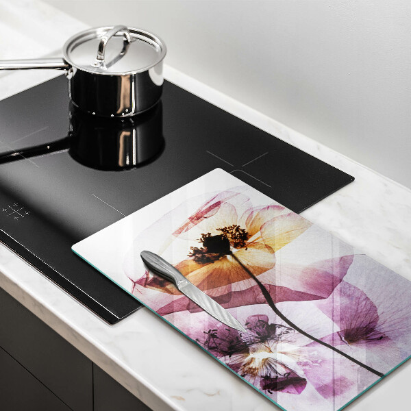 Tagliere in vetro Fiori delicati