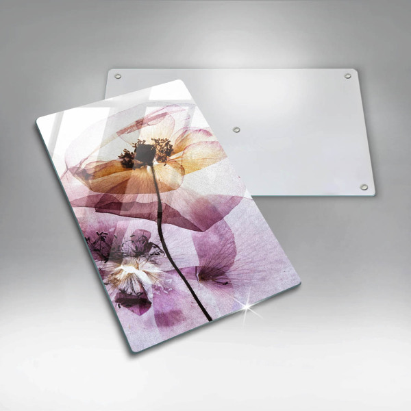 Tagliere in vetro Fiori delicati