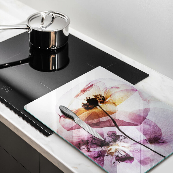 Tagliere in vetro Fiori delicati