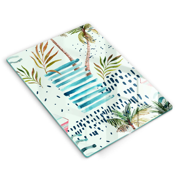 Tagliere in vetro Illustrazioni di vacanze