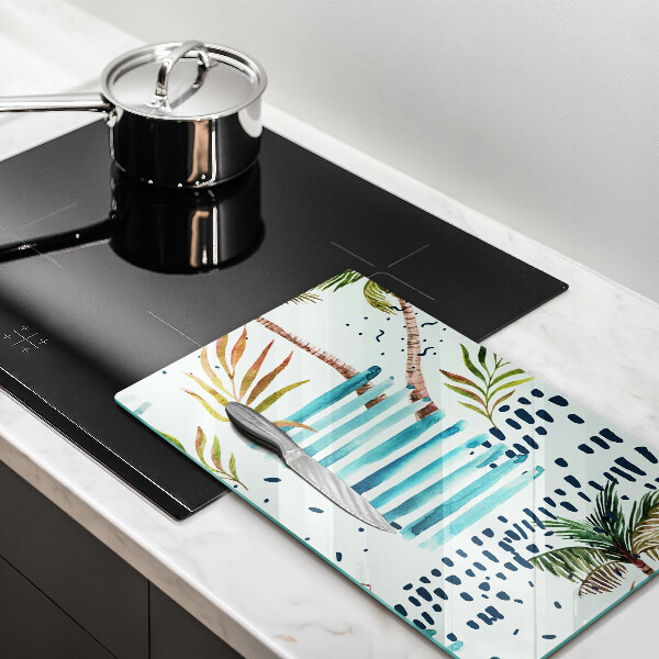 Tagliere in vetro Illustrazioni di vacanze