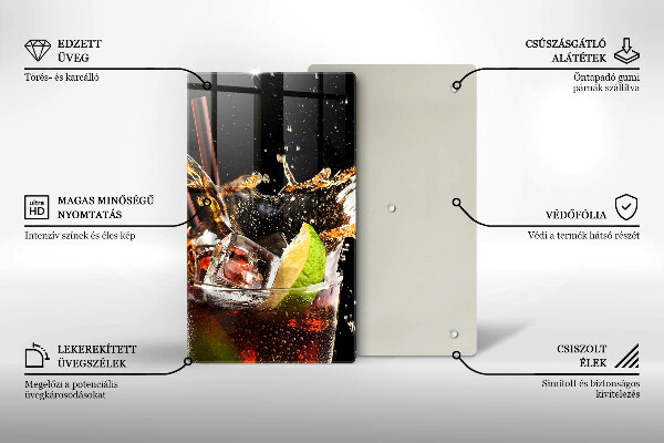 Tagliere in vetro Bere con ghiaccio