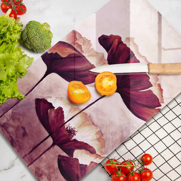 Tagliere in vetro temperato Pittura di fiori