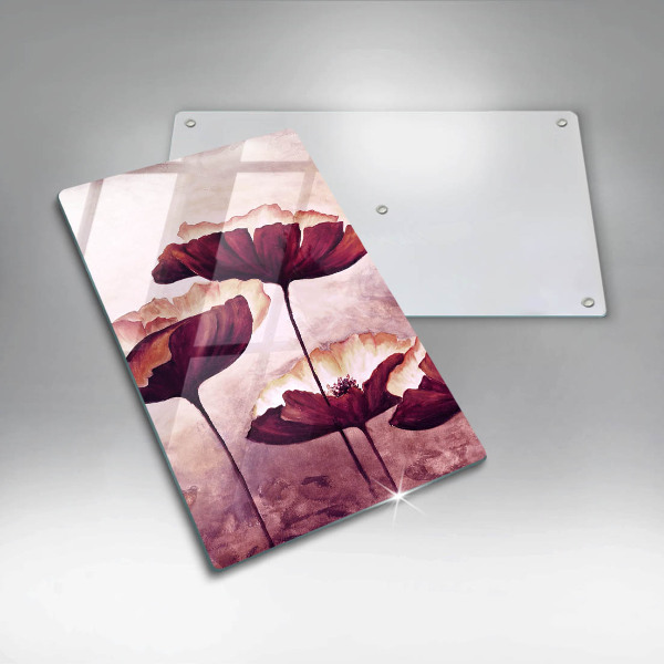 Tagliere in vetro temperato Pittura di fiori