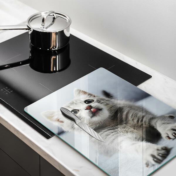 Tagliere in vetro Piccolo gattino carino
