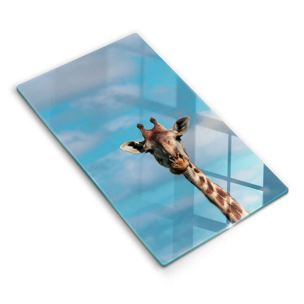 Tagliere in vetro Giraffa e cielo