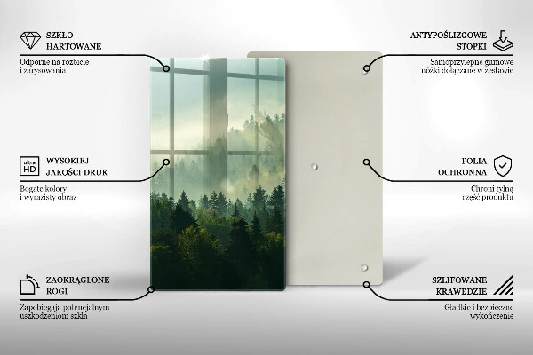 Tagliere in vetro Paesaggio Veduta della foresta