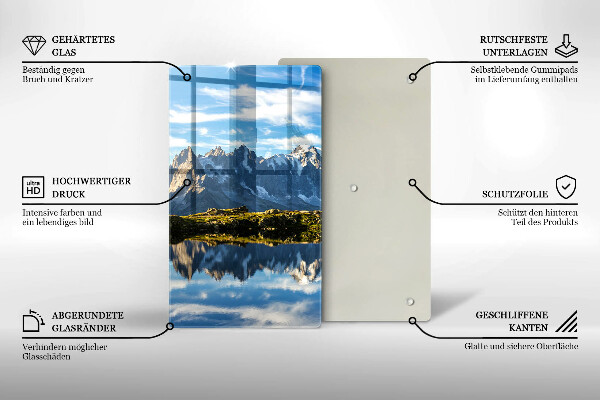 Tagliere in vetro Paesaggio montano