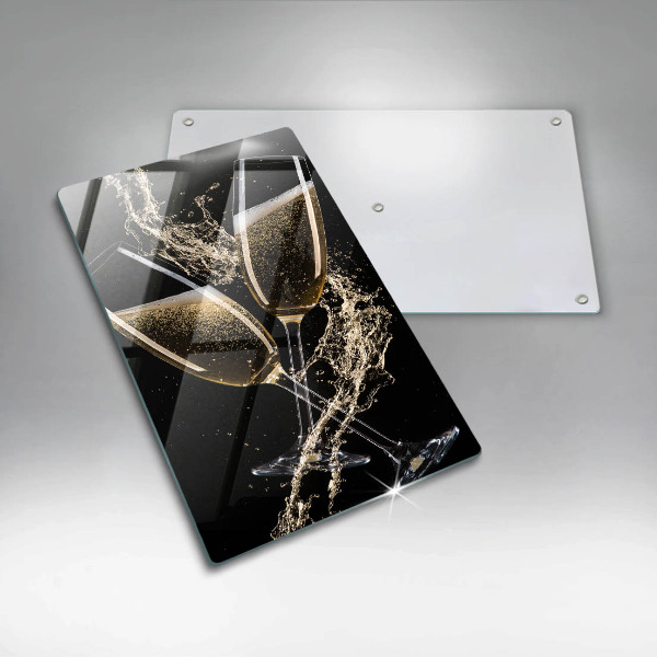 Tagliere in vetro Bicchieri di champagne
