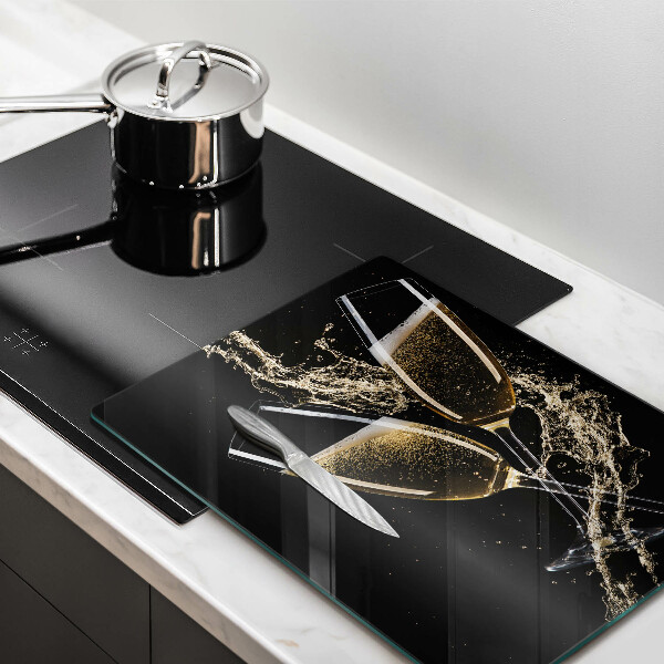 Tagliere in vetro Bicchieri di champagne