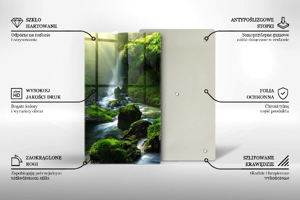 Tagliere in vetro Cascata nella giungla