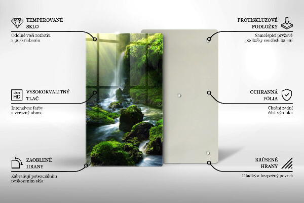 Tagliere in vetro Cascata nella giungla