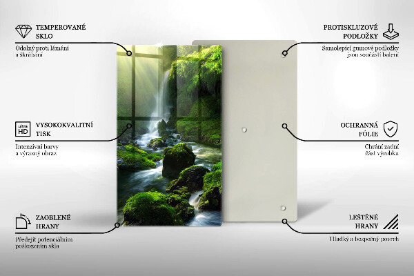 Tagliere in vetro Cascata nella giungla