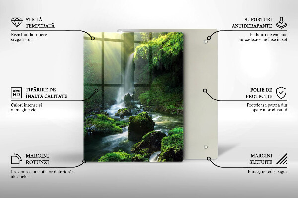 Tagliere in vetro Cascata nella giungla