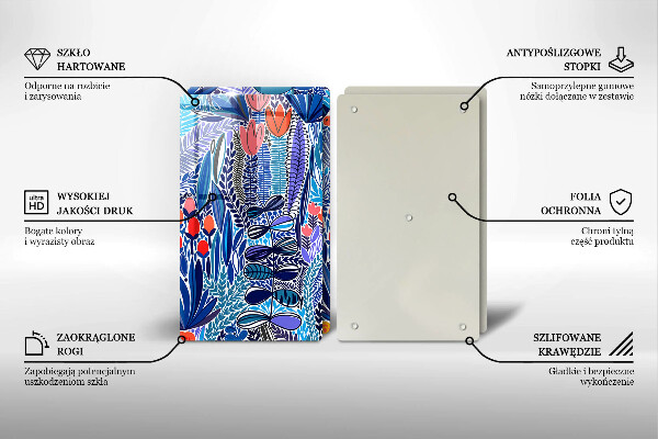 Tagliere in vetro temperato Prato dipinto