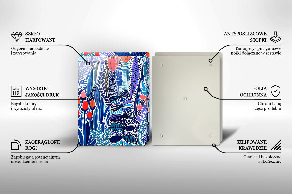 Tagliere in vetro temperato Prato dipinto