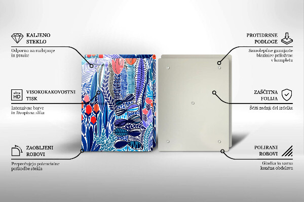 Tagliere in vetro temperato Prato dipinto