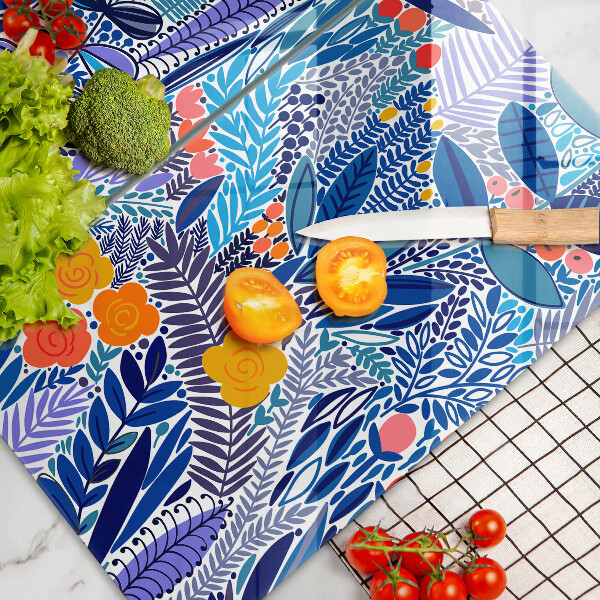 Tagliere in vetro temperato Prato dipinto