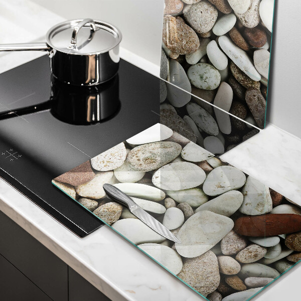 Tagliere in vetro temperato Sfondo di piccole pietre