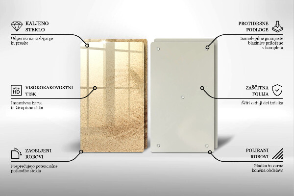 Tagliere in vetro temperato Vacanza sulla spiaggia di sabbia