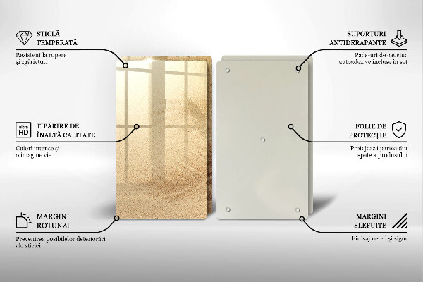 Tagliere in vetro temperato Vacanza sulla spiaggia di sabbia