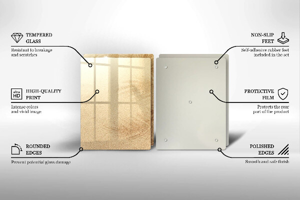 Tagliere in vetro temperato Vacanza sulla spiaggia di sabbia