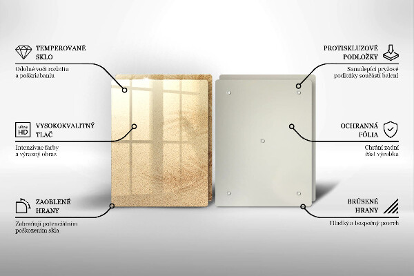 Tagliere in vetro temperato Vacanza sulla spiaggia di sabbia