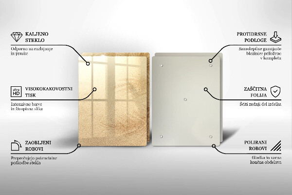 Tagliere in vetro temperato Vacanza sulla spiaggia di sabbia