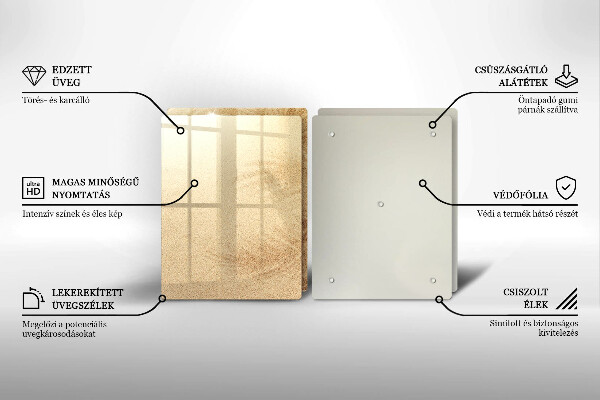 Tagliere in vetro temperato Vacanza sulla spiaggia di sabbia