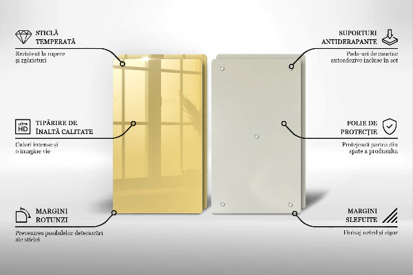 Tagliere in vetro temperato Giallo