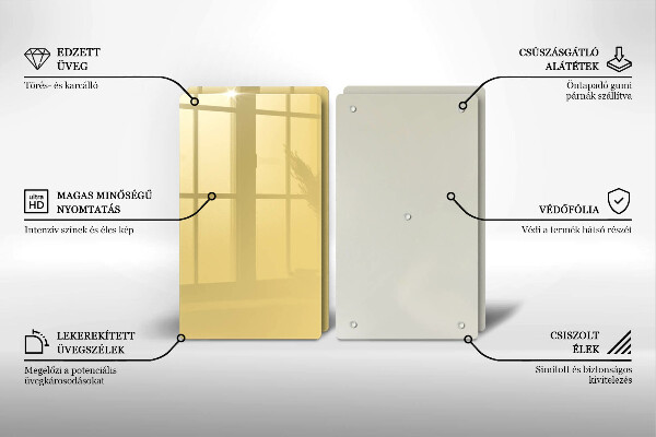 Tagliere in vetro temperato Giallo
