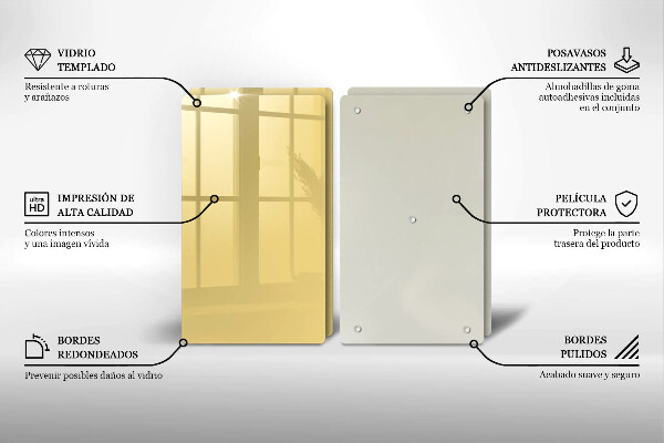 Tagliere in vetro temperato Giallo