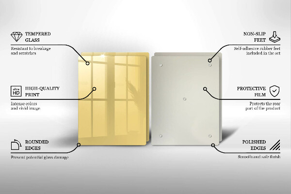 Tagliere in vetro temperato Giallo