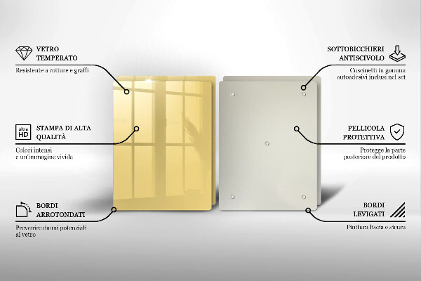 Tagliere in vetro temperato Giallo