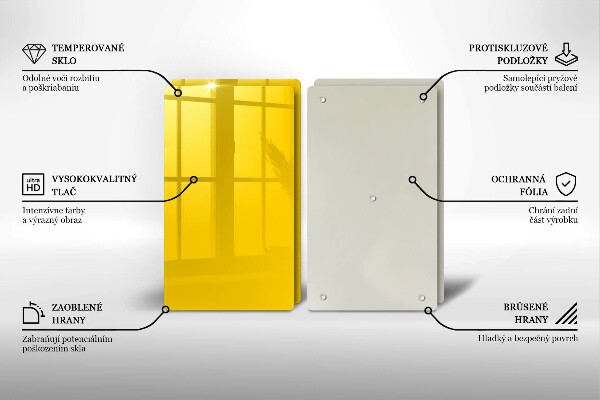 Tagliere in vetro temperato Giallo